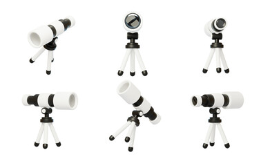 Stand upright monocular telescope 3D