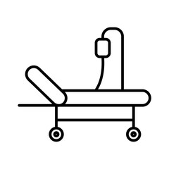 Medical Bed Icon Vector