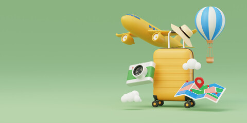 Travel Vacation Beach Seaside Summer Relaxation 3D