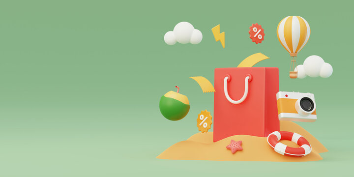 Travel vacation Beach Beach Relaxation Leisure 3D