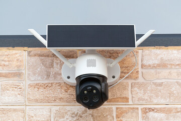 Solar powered wireless security camera