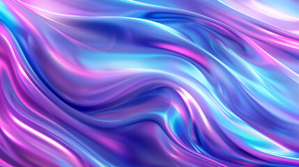 Fototapeta premium Brightly colored layered polygon waves in neon cyan and pink flow seamlessly, creating a captivating visual experience that evokes a lively and energetic atmosphere