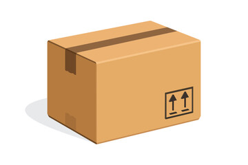 cardboard packaging box vector illustration
