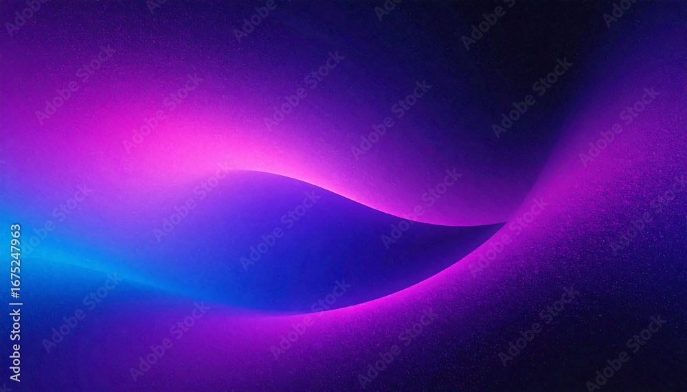 Wall mural glowing violet and blue abstract wave forms background bright