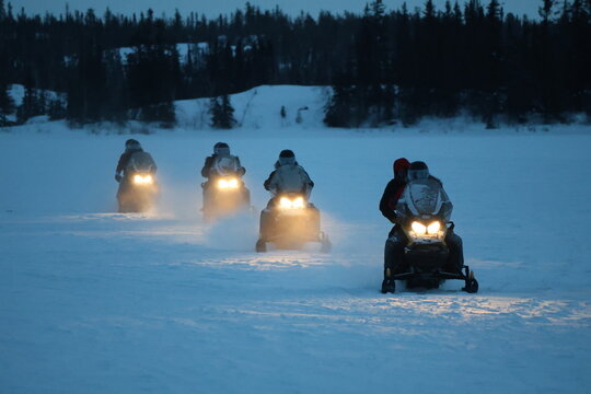 Snow mobile Yellowknife Canada