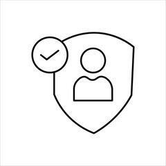 trustworthy icons. simple line vector illustration