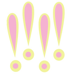 Whimsical Handdrawn Exclamation Mark Attention Alert Sign Design Element