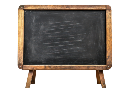 Chalkboard isolated on a transparent background showcasing a classic educational tool for classroom learning and creativity