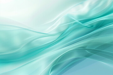 Obraz premium A fluid gradient transitions smoothly from teal to aqua, providing a tranquil visual effect. This background works well for presentations, graphics, or relaxation spaces, enhancing the overall mood