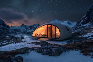 camping in the mountains