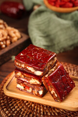 Red Date Walnut Pastry Squares - Traditional Chinese Sweet Confection with Xinjiang Ingredients