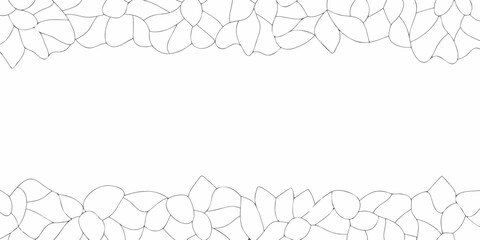 Abstract organic shapes border with empty space for text and design elements