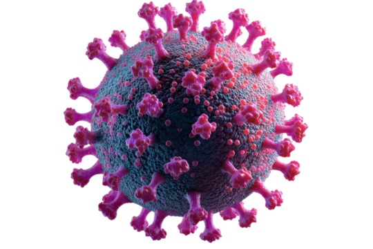 SARS CoV variant visualization on a transparent gigapixel standard providing detailed structure and morphology analysis in a scientific study