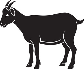 silhouette of a goat