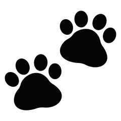 犬のシンプルな足跡