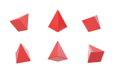 3D Floating element quadrangular pyramid 3D