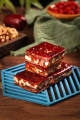 Xinjiang Red Date Jujube Walnut Bars Traditional Chinese Sweet Dessert Food Photography
