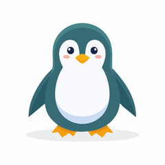 Naklejka premium Charming Cartoon Penguin Illustration