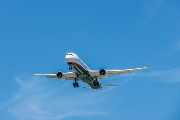 Fukuoka Airport Midday Touchdown in Clear Skies