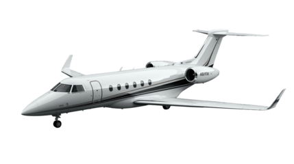Realistic Detailed Private Jet Aircraft Business Travel Transportation Design Illustration