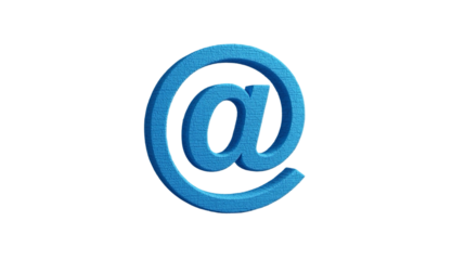 Textured Blue At Sign Illustration Isolated Against Dark Background