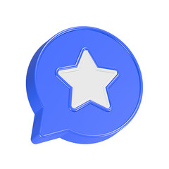 A favorite glossy web button with a star symbol is a shiny 3d round illustration design