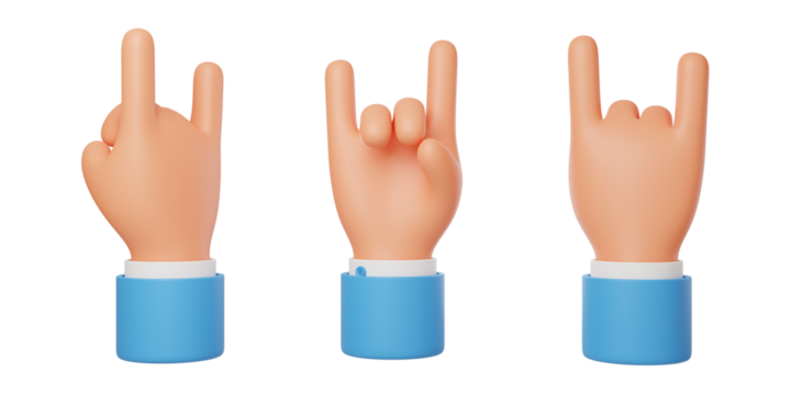 3D gesture action interaction Love Love Love You