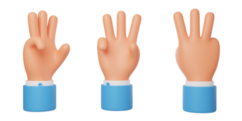 3D Gesture action Interactive gesture Count three