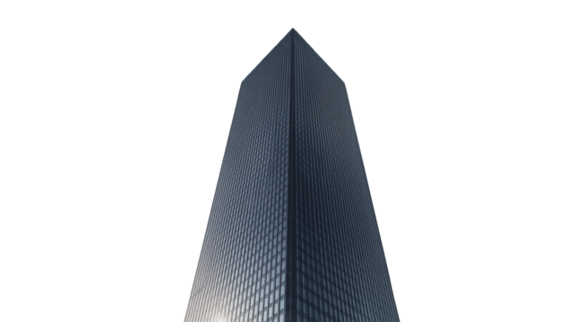 Modern Low Angle View of Glass Facade Skyscraper Architecture - Powered by Adobe