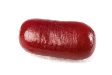 Red kidney bean isolated on white background - nutritious vegetarian protein staple food ingredient studio shot