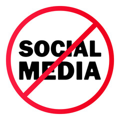 no social media sign