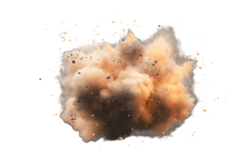 Realistic rough explosion particle texture displaying dynamic smoke and debris with advanced detail suitable for high-resolution applications
