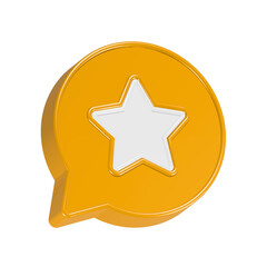 Golden star icon, a glossy 3D symbol of success and the best award design