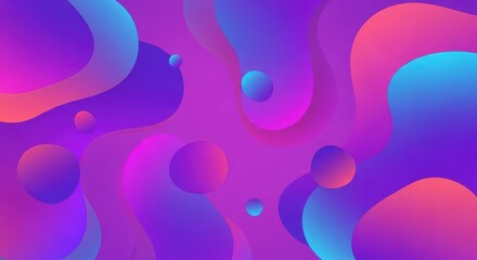 Abstract Purple Blue Fluid Background