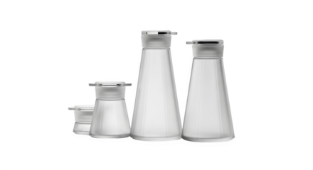 Salt and pepper shakers isolated on transparent background for kitchen concept