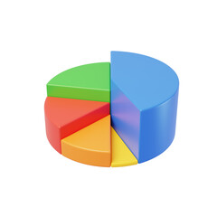 Pie chart Data share visualization statistics 3D
