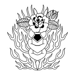 Old school vector designs for t-shirts, tattoos, stickers, etc.