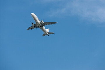 Sunny Day Takeoff Scene at Fukuoka Airport