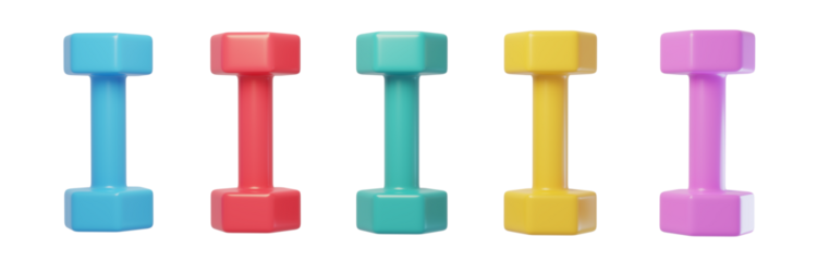 Gym dumbbell exercise fitness shaping equipment 3D