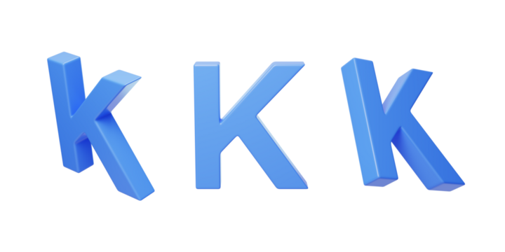 English Letter K Spelling language 3D