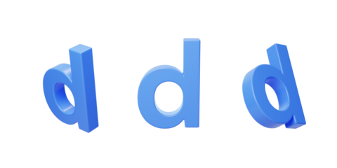 English Letter d Spelling Language 3D