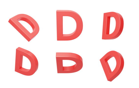 English Letter D Spelling Language 3D