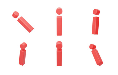 English Letter i Pinyin Spelling Language 3D