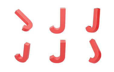 English Letter J Spelling Language 3D