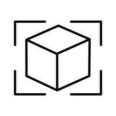 Object Detection Icon Vector Illustratio, White Background