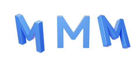 English Letter M Spelling Language 3D