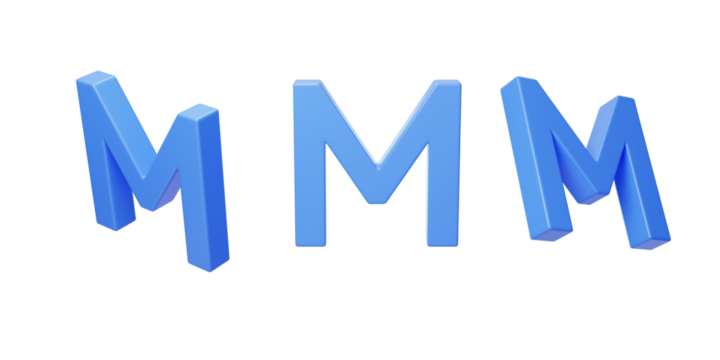 English Letter M Spelling Language 3D