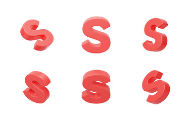 English Letter s Spelling Language 3D