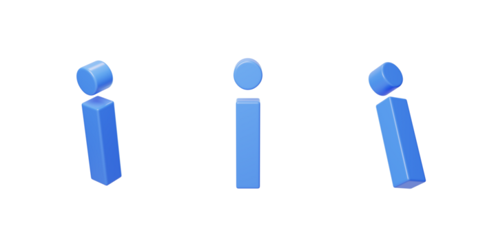 English Letter i Pinyin Spelling Language 3D