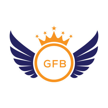 GFB Winged Crown Company logo. GFB Luxury Royal Company logo design for entrepreneur and business. GFB Brand Identity best icon.

